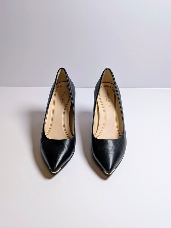 Cole Haan Shoes - Cole Haan Grand Ambition Pump Black 9B Gold Trip